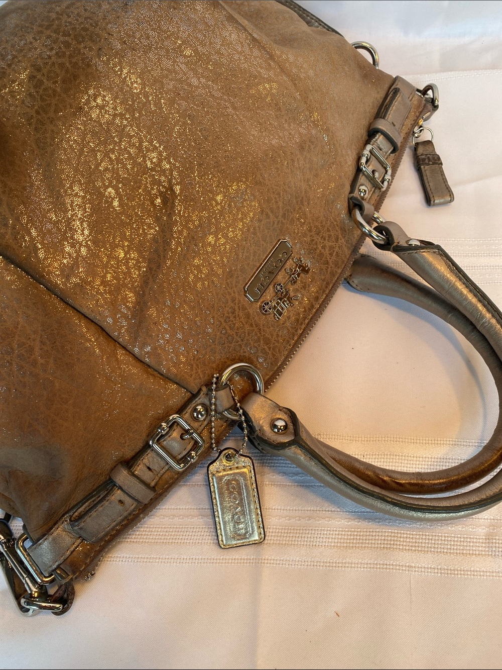 Coach 18931 Sophia Madison Leather Shoulder Satchel with Removable Strap - Picture 4 of 7